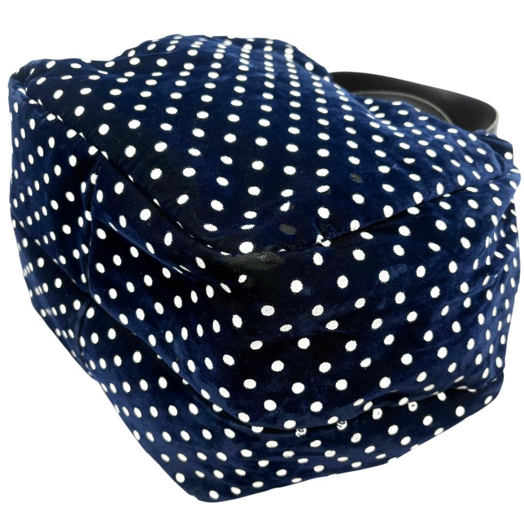 コムデギャルソン tricot　トートバッグ　ショルダー　A4 ドット　ベロア