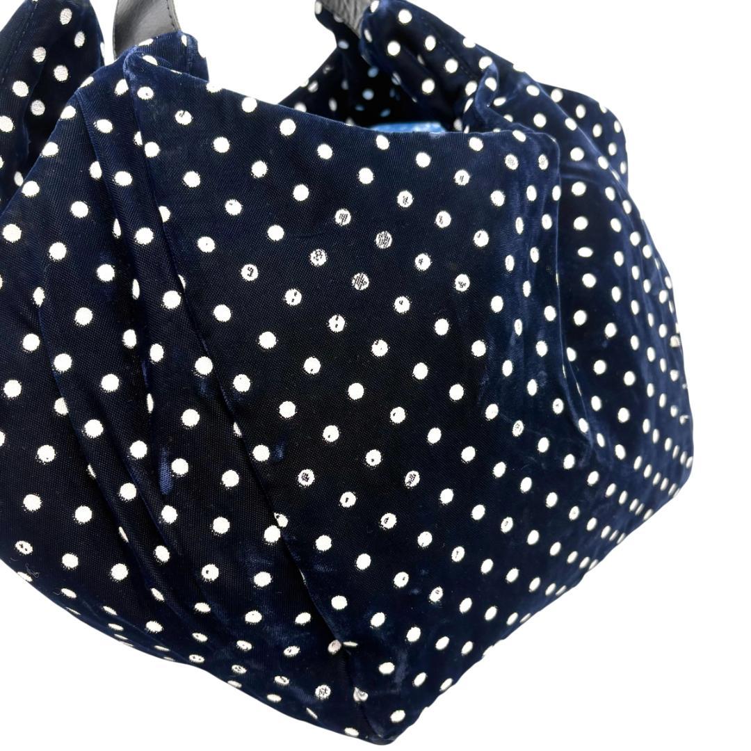 コムデギャルソン tricot　トートバッグ　ショルダー　A4 ドット　ベロア