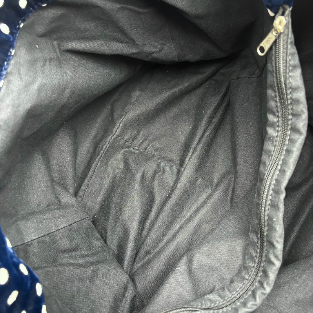 コムデギャルソン tricot　トートバッグ　ショルダー　A4 ドット　ベロア