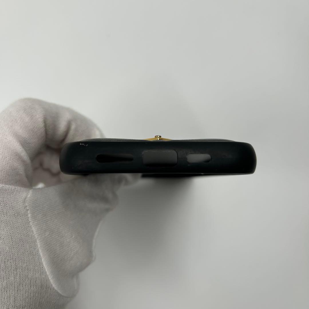 激レア【PRADA】iPhone14Pro パデットケース 3角ロゴ レザー 黒