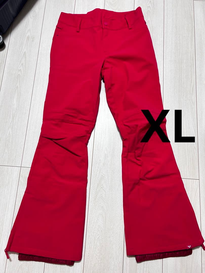 新品未使用　ROXY スノボウェアスキー　パンツ　レッドピンク　レディース　XL
