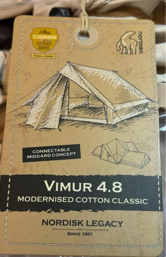 NORDISK ノルディスク ヴィムル 4.8 ロッジ型テント 4人用Vimur