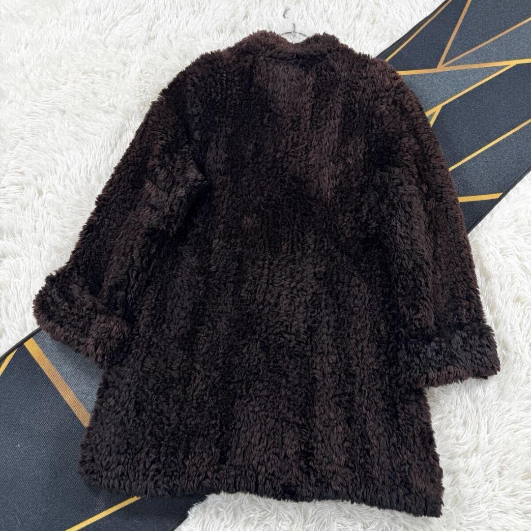 総丈93 ポーラリッシュマン ビーバー コート ショール 本毛皮 M AA267