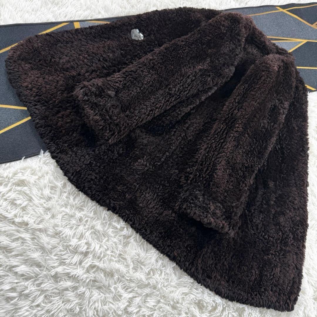 総丈93 ポーラリッシュマン ビーバー コート ショール 本毛皮 M AA267