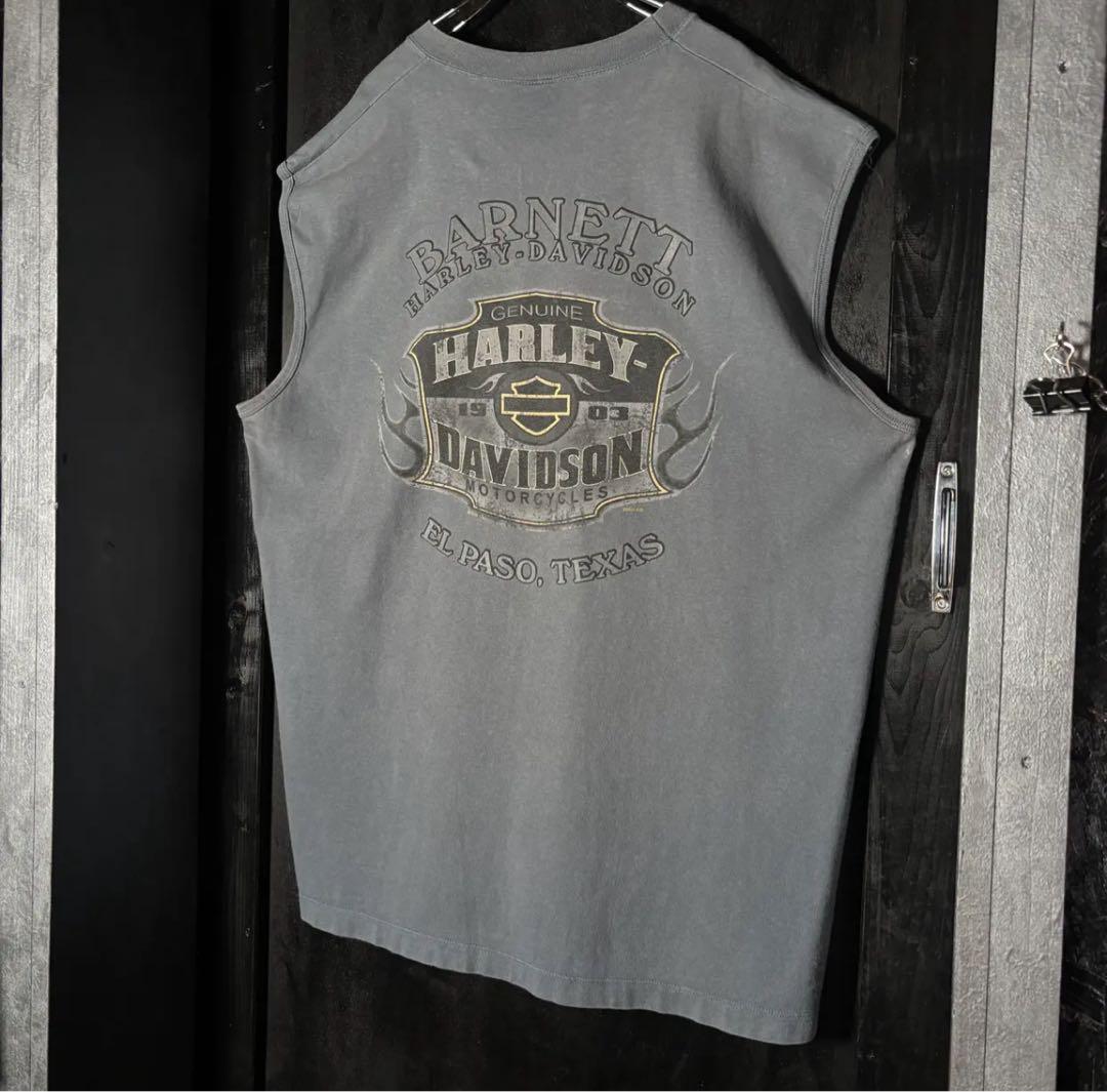 USA製　HARLEY-DAVIDSON ハーレーノースリーブ　アメリカ製