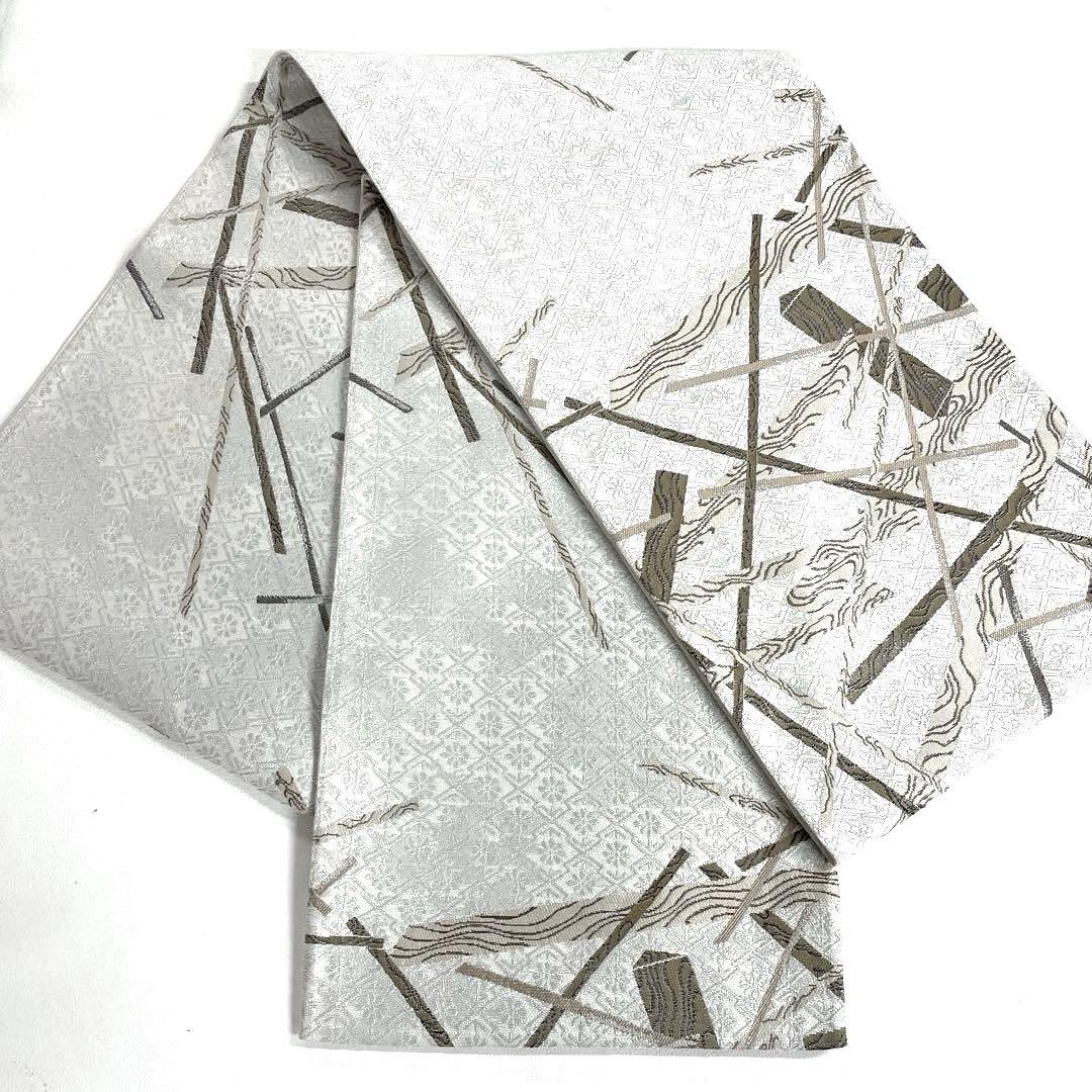 専用帯6190 ●人間国宝 加賀友禅作家 木村雨山 高級 正絹 落款 六通 袋帯