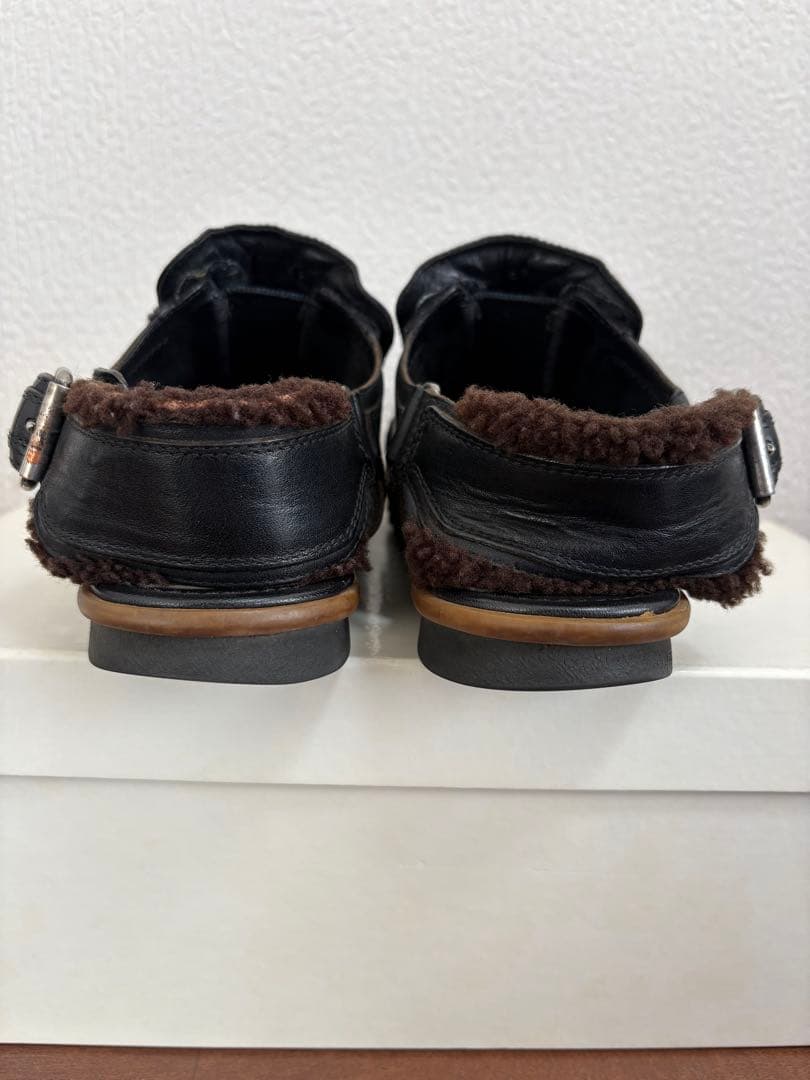 ドリスヴァンノッテン　レザーサンダル　ファーdriesvannoten