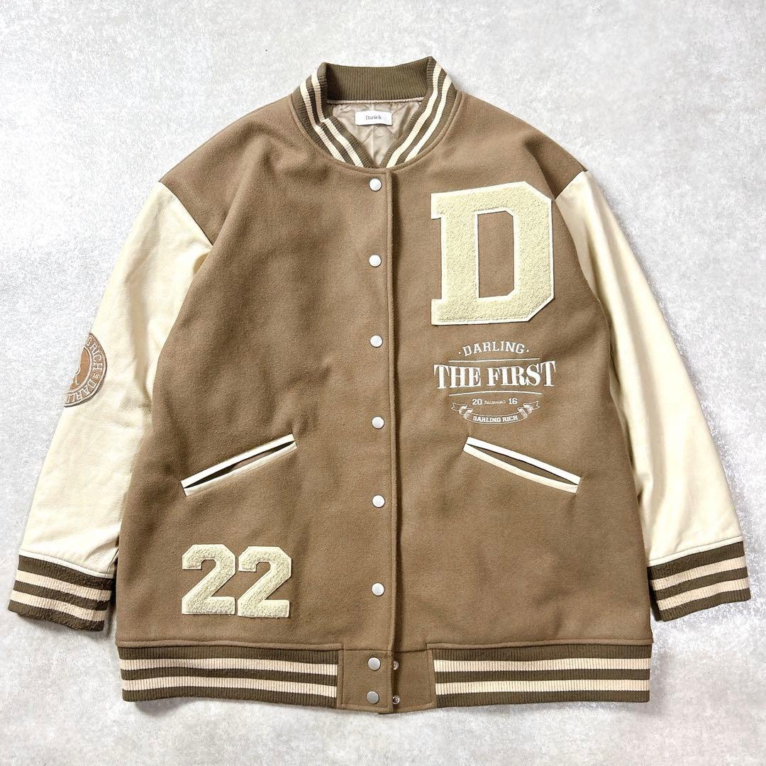 ダーリッチ　darich Dスタジャン　モカ　オーバーサイズ