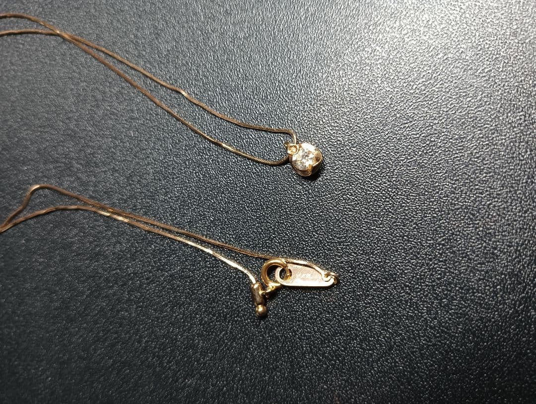 新品ダイヤモンド　１８金ゴールドネックレス