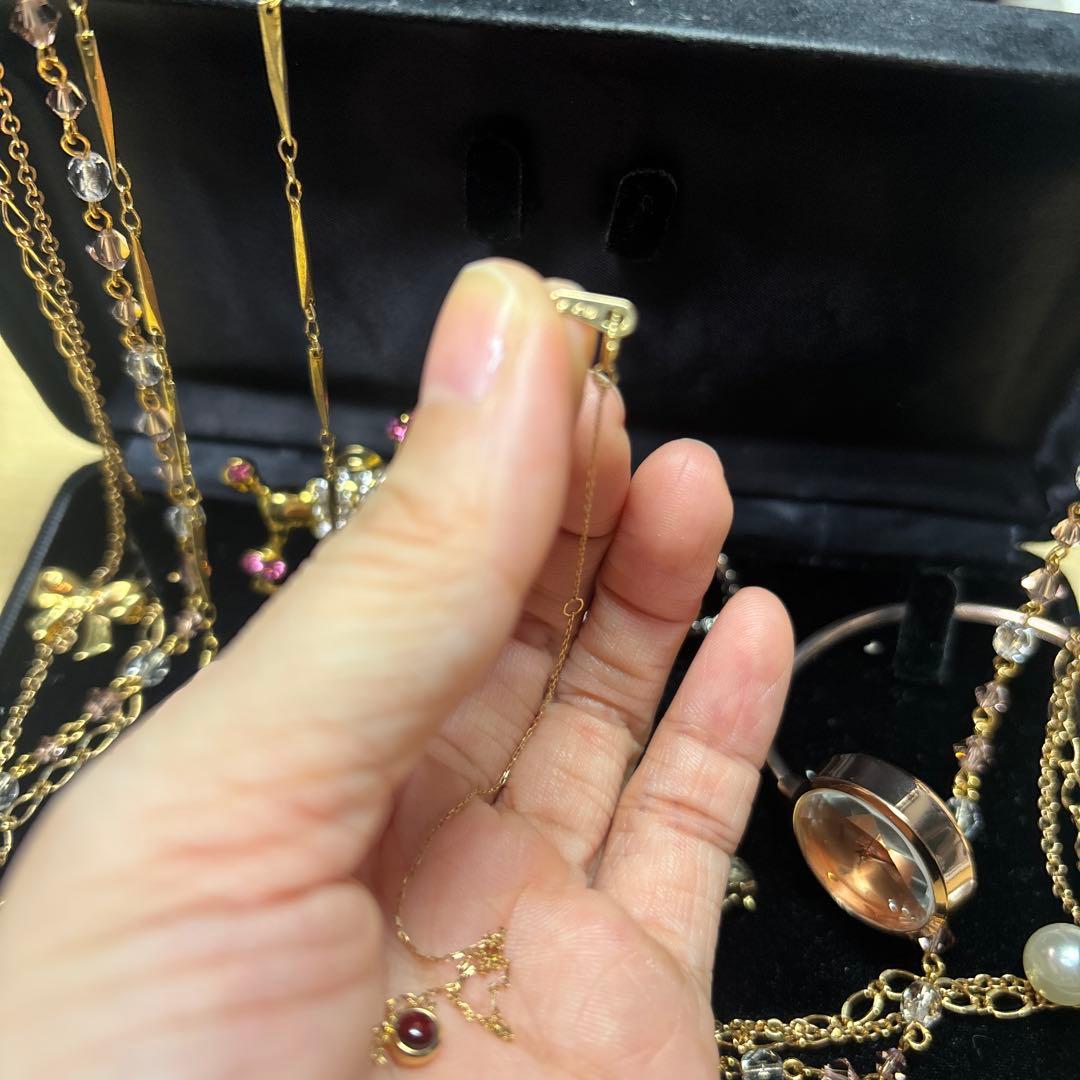 遺品生前整理アクセサリーセットまとめ売りK18GF K10など