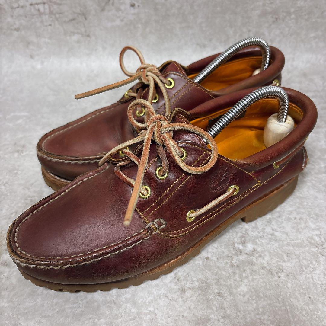 人気 ティンバーランド 3eye バーガンディ デッキシューズ アメカジ 27