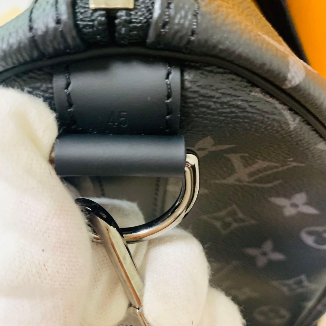 未使用ルイヴィトンキーポルバンドリエール45モノグラム エクリプスボストンバッグ