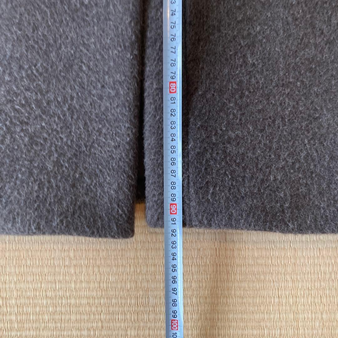 IENA ラムウール　ノーカラーコート　グレー