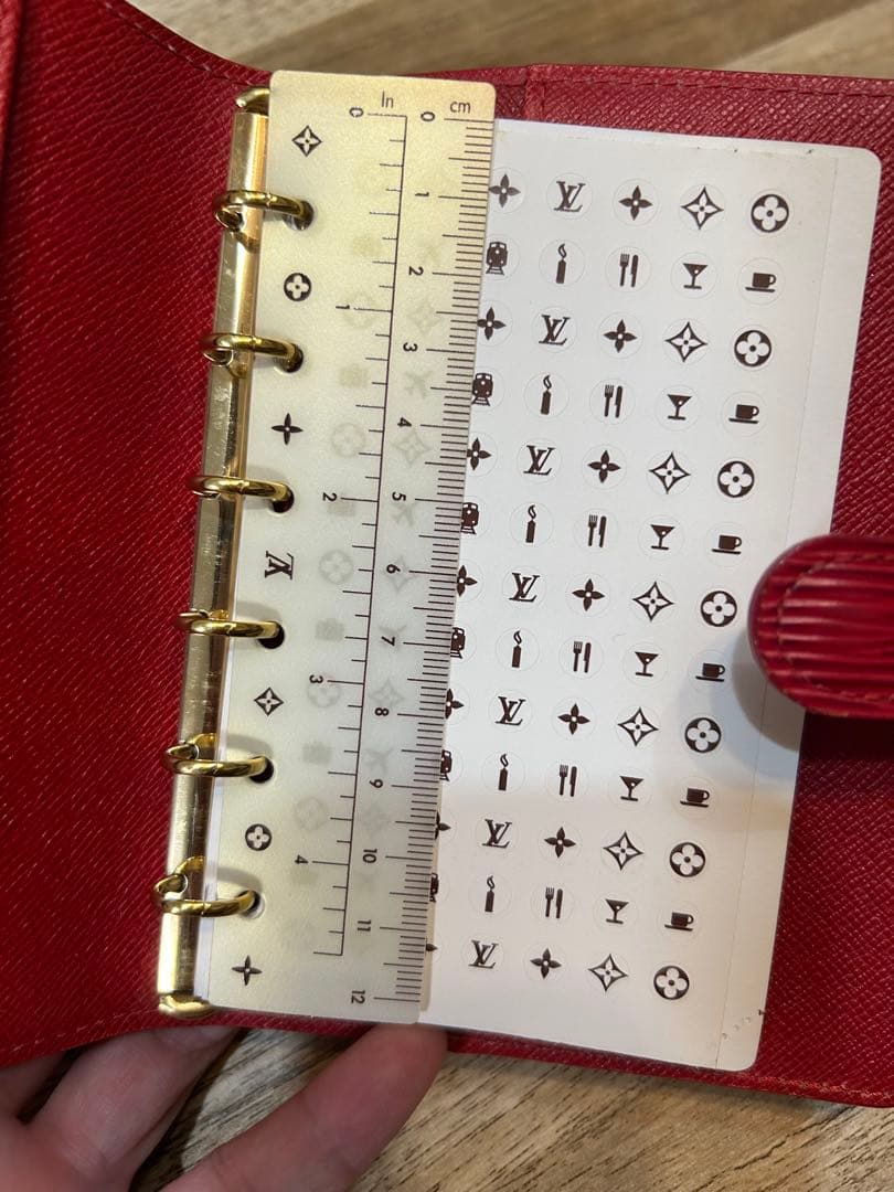 LOUIS VUITTON 手帳カバー アジェンダPM レッド