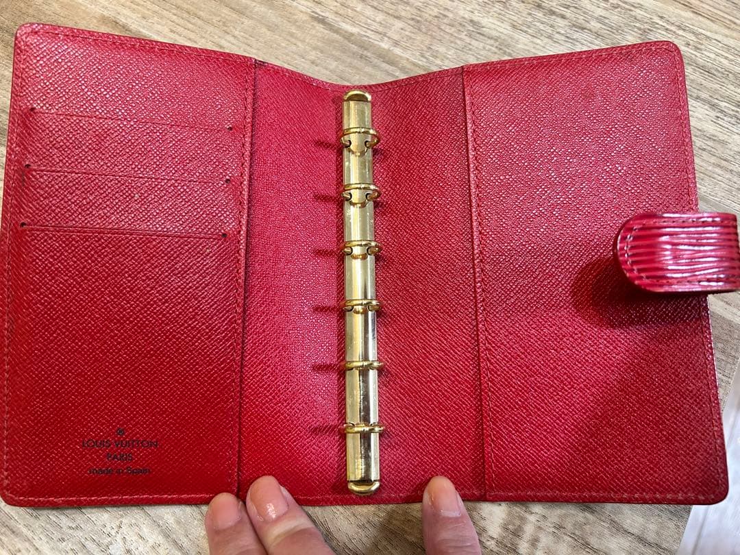 LOUIS VUITTON 手帳カバー アジェンダPM レッド