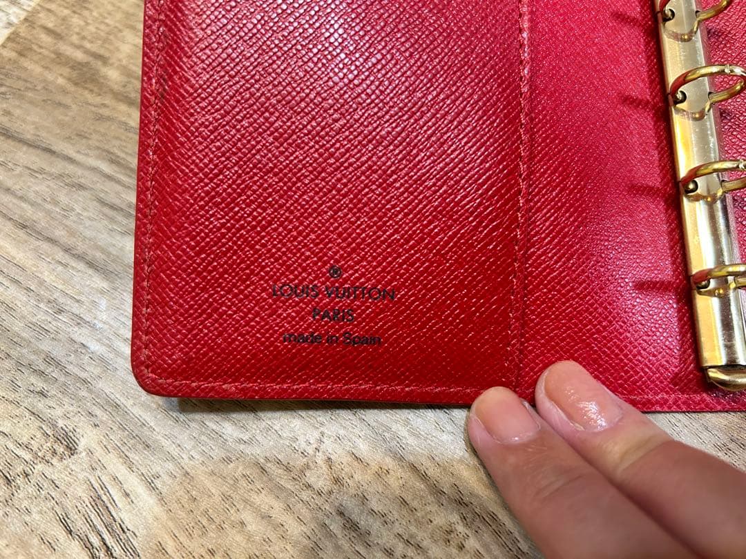 LOUIS VUITTON 手帳カバー アジェンダPM レッド