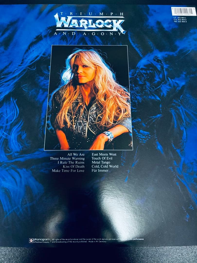 WARLOCK TRIUMPH AND AGONY ピクチャーレコード