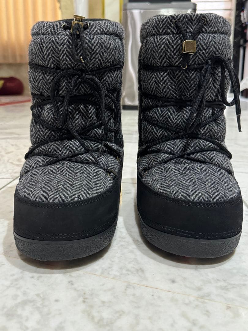 Moncler ハイカットブーツ グレー/ブラック