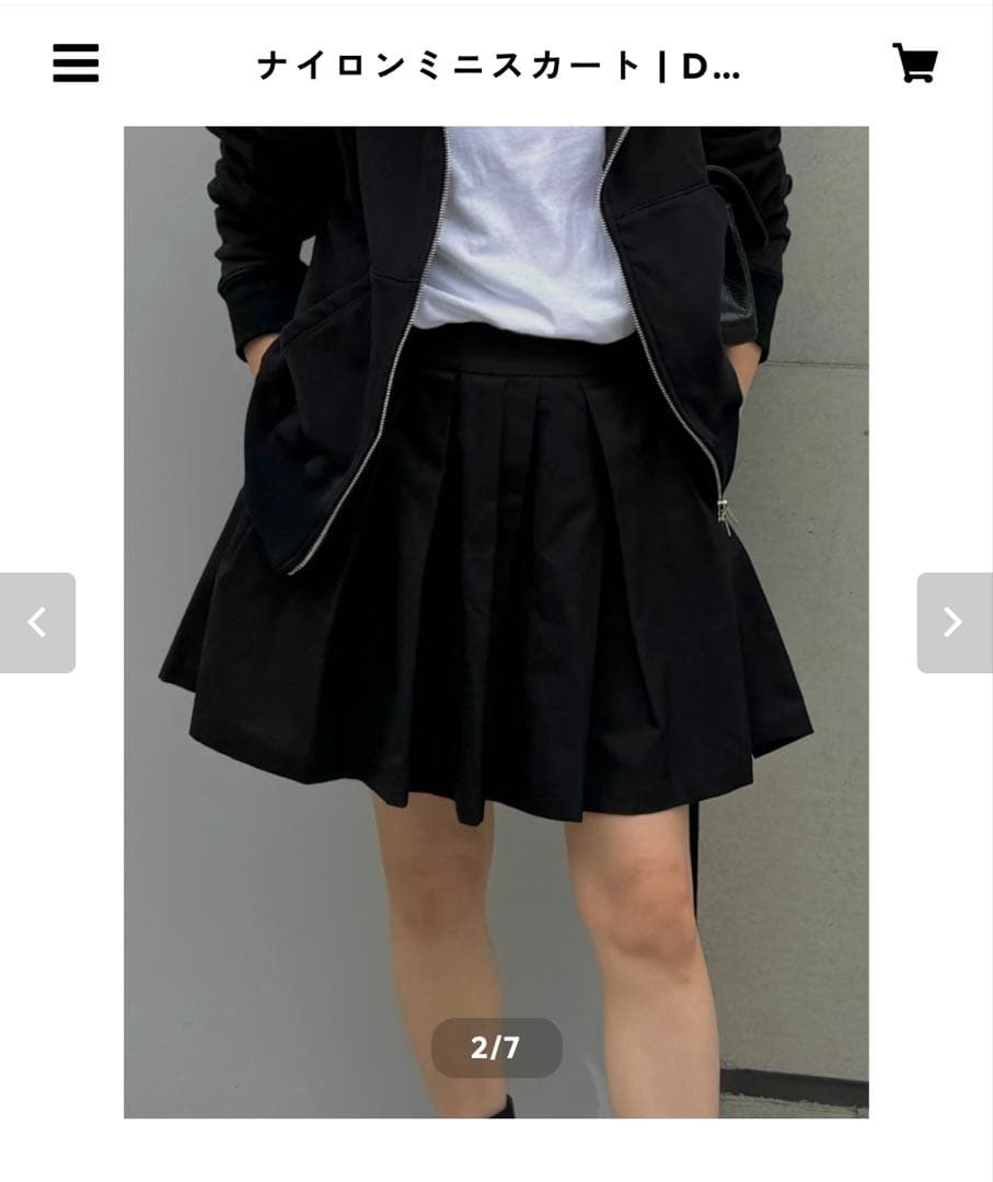 duex mi ナイロンミニスカート