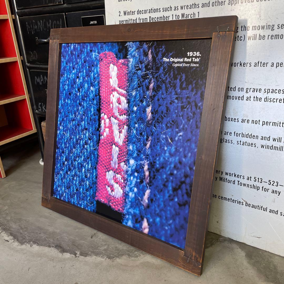 【希少品】レア LEVI’S 店舗什器 木製 看板 ポスター リーバイス 古着屋