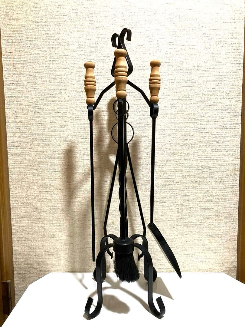 アンティーク ファイヤーツール セット 薪ストーブ 暖炉 インテリア オブジェ