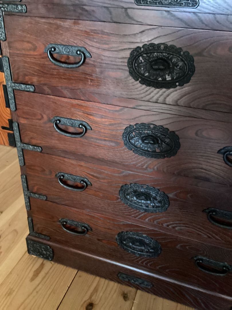 時代箪笥　民芸箪笥　装飾金具箪笥　整理箪笥