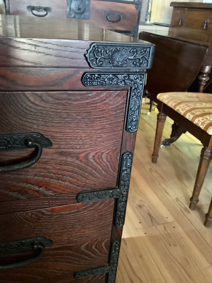 時代箪笥　民芸箪笥　装飾金具箪笥　整理箪笥
