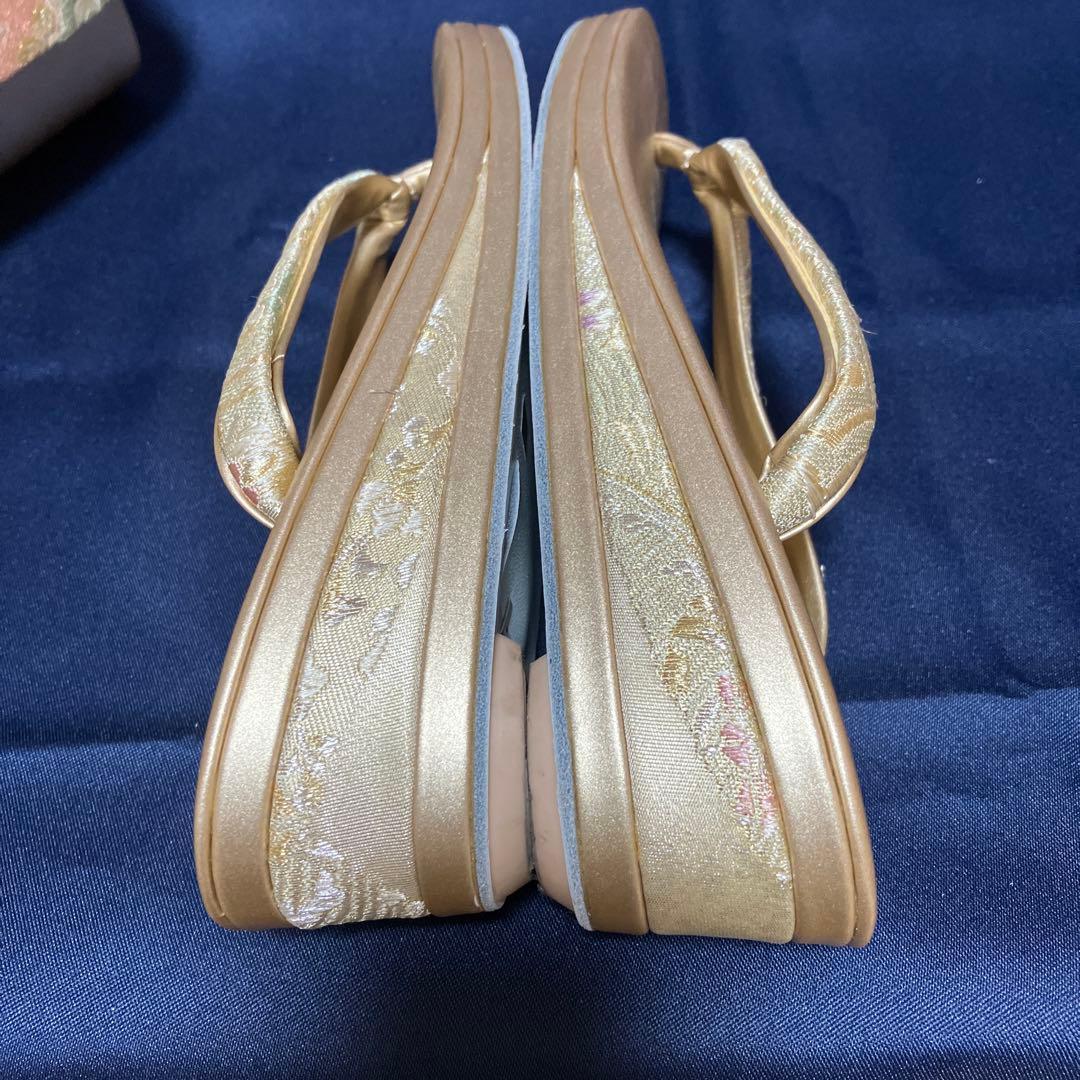 フォーマル　草履　バッグセット　松彩　金　和装小物　着物　本革　正絹