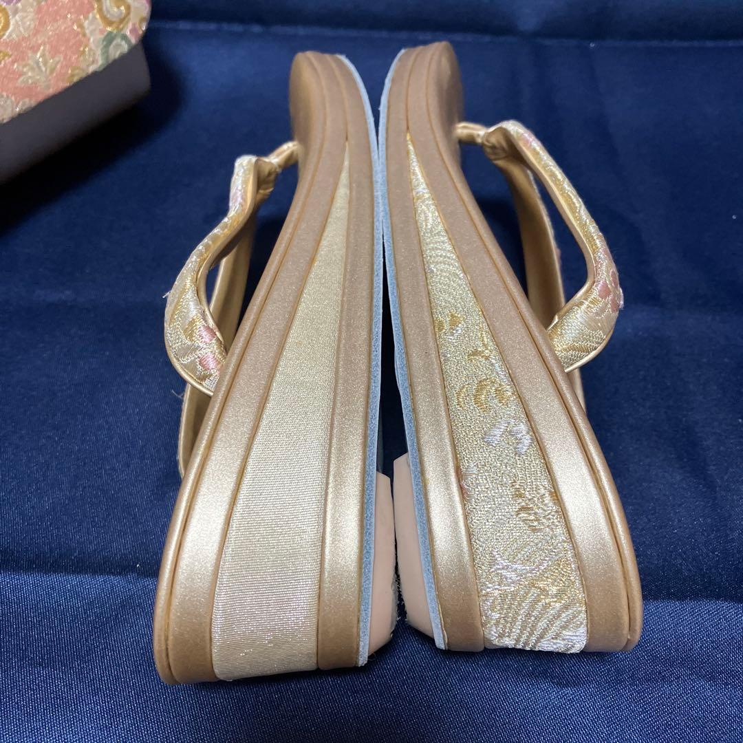 フォーマル　草履　バッグセット　松彩　金　和装小物　着物　本革　正絹