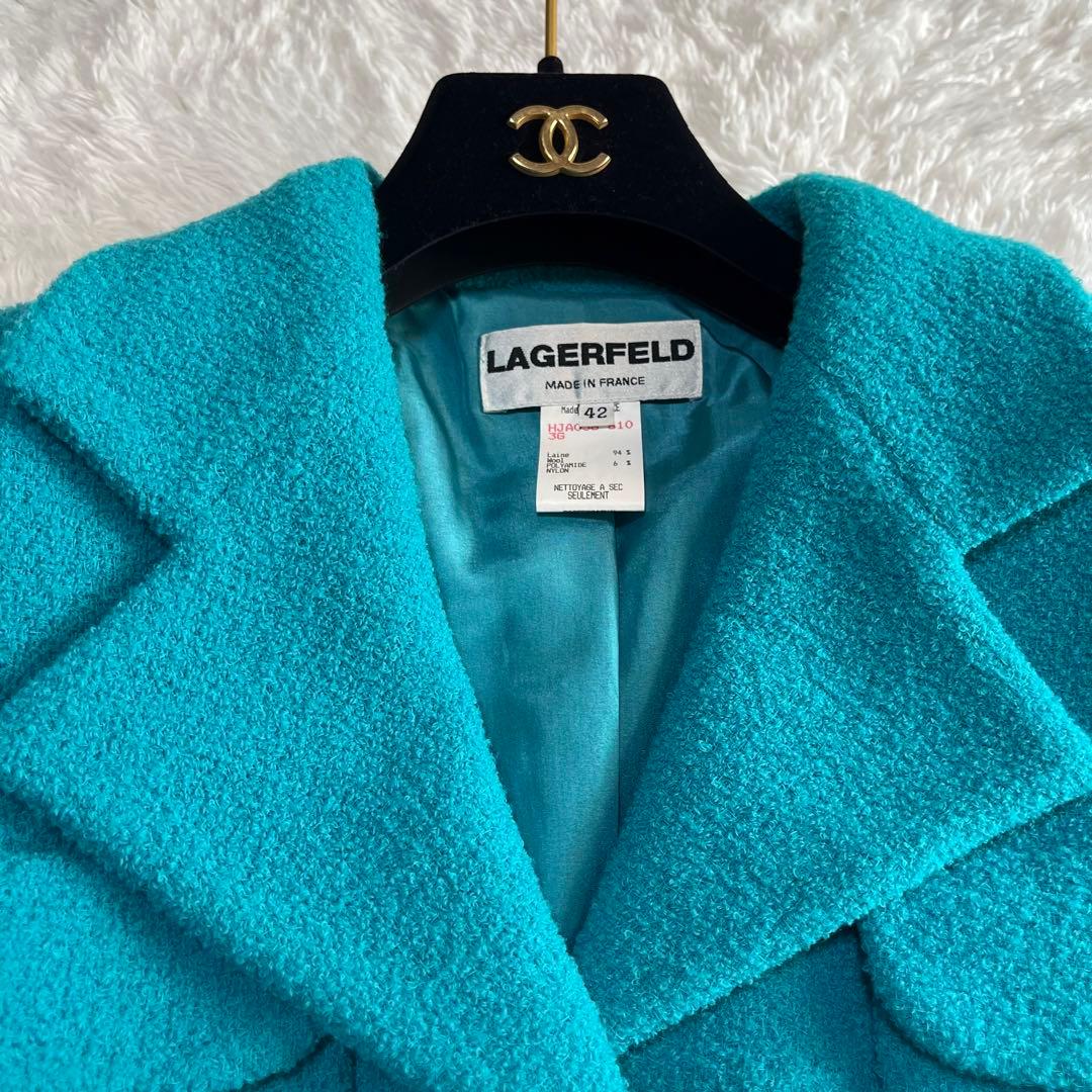 希少♡ フランス製　LAGARFELD ラガーフェルド　ジャケット　ブークレ