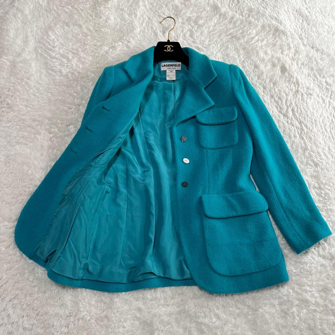 希少♡ フランス製　LAGARFELD ラガーフェルド　ジャケット　ブークレ