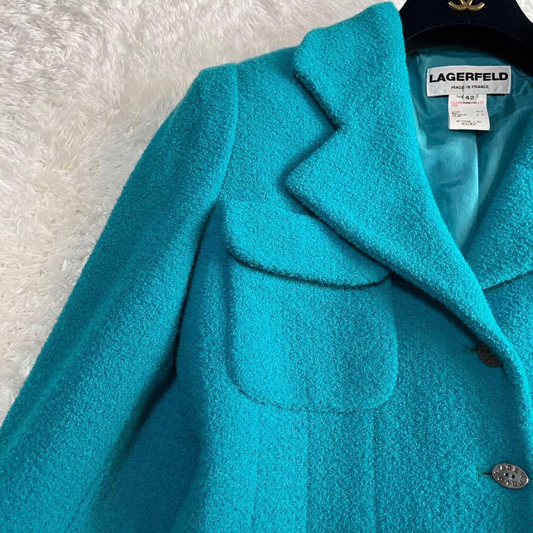 希少♡ フランス製　LAGARFELD ラガーフェルド　ジャケット　ブークレ