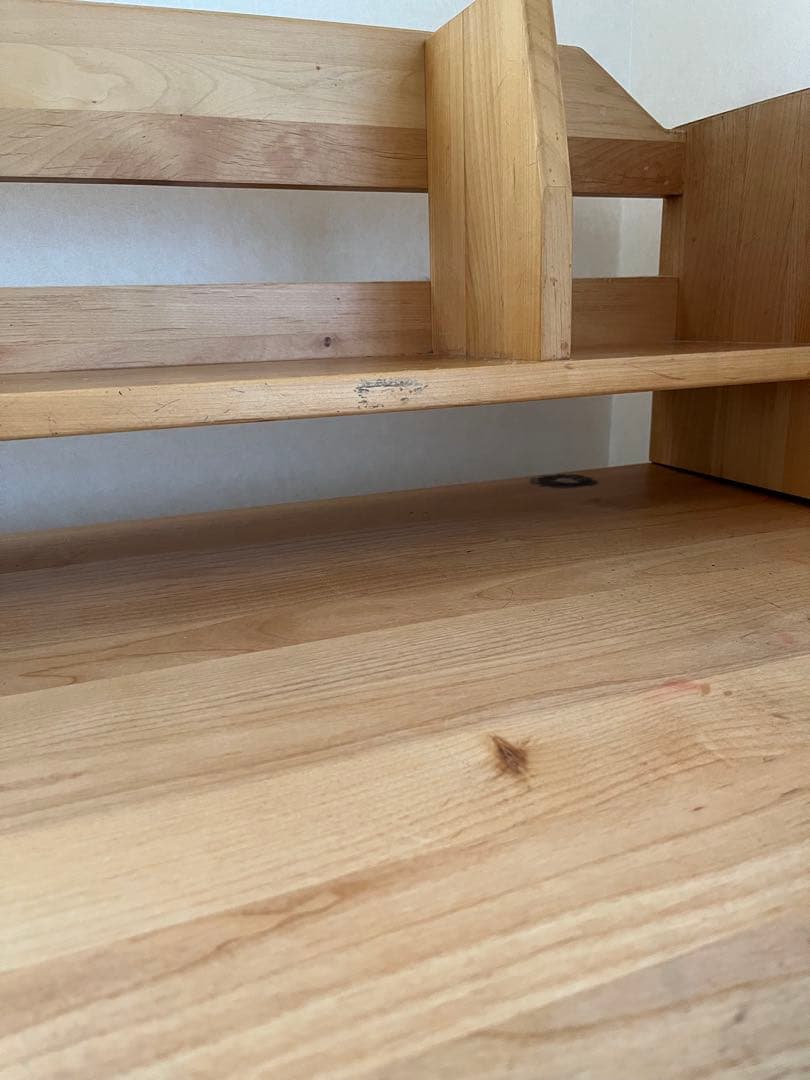 ACTUS 勉強机　REVE 木製シンプルデスク 上棚付き　アクタス