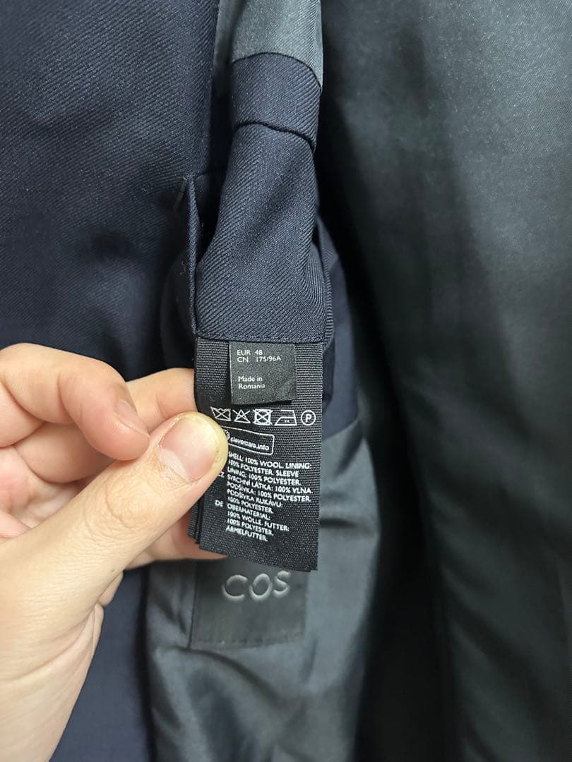 k*w様 COS ノーカラージャケット　ネイビー