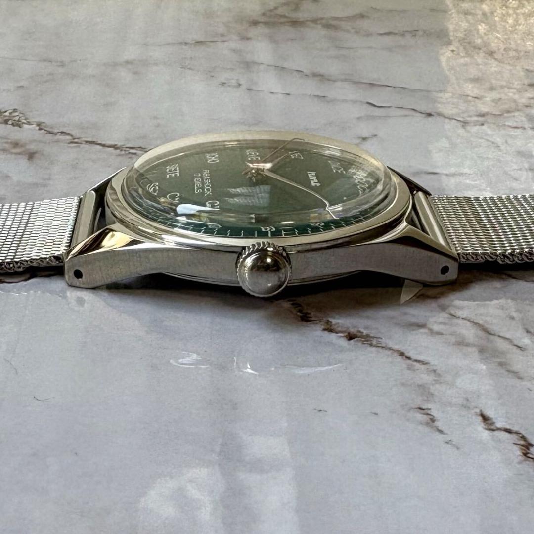 HMT★送料無料★オーバホール済★手巻き★機械式★ヴィンテージ70S★グリーン