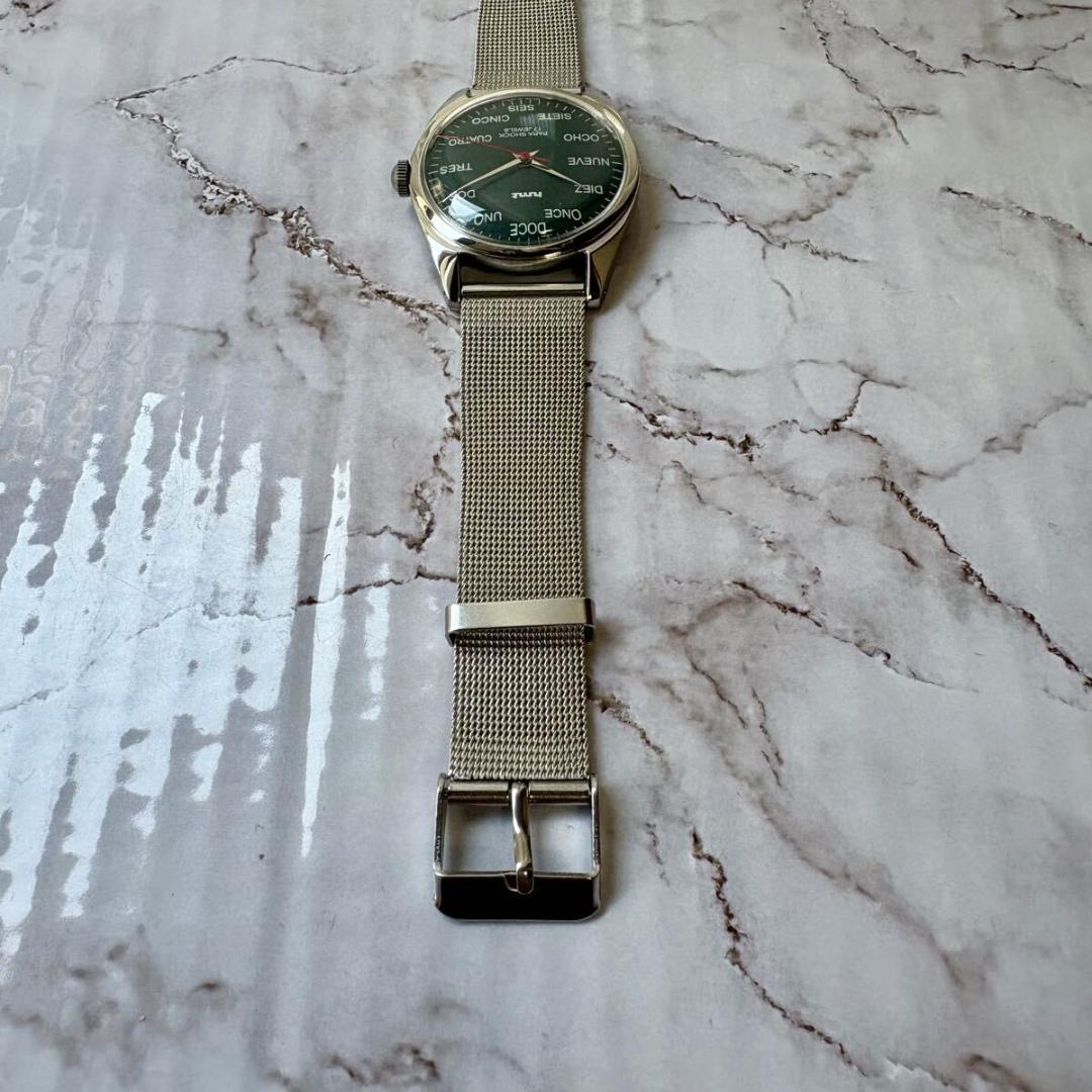 HMT★送料無料★オーバホール済★手巻き★機械式★ヴィンテージ70S★グリーン