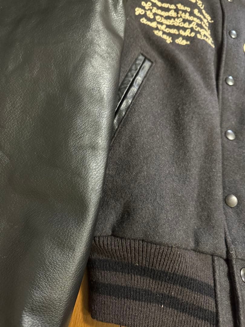 GOLDEN BEAR ANGEEZE USA製 袖革 スタジャン Mサイズ