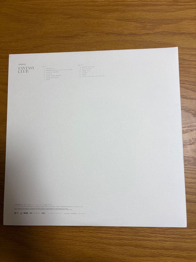 tofubeats fantasy club LP レコードyoung juju