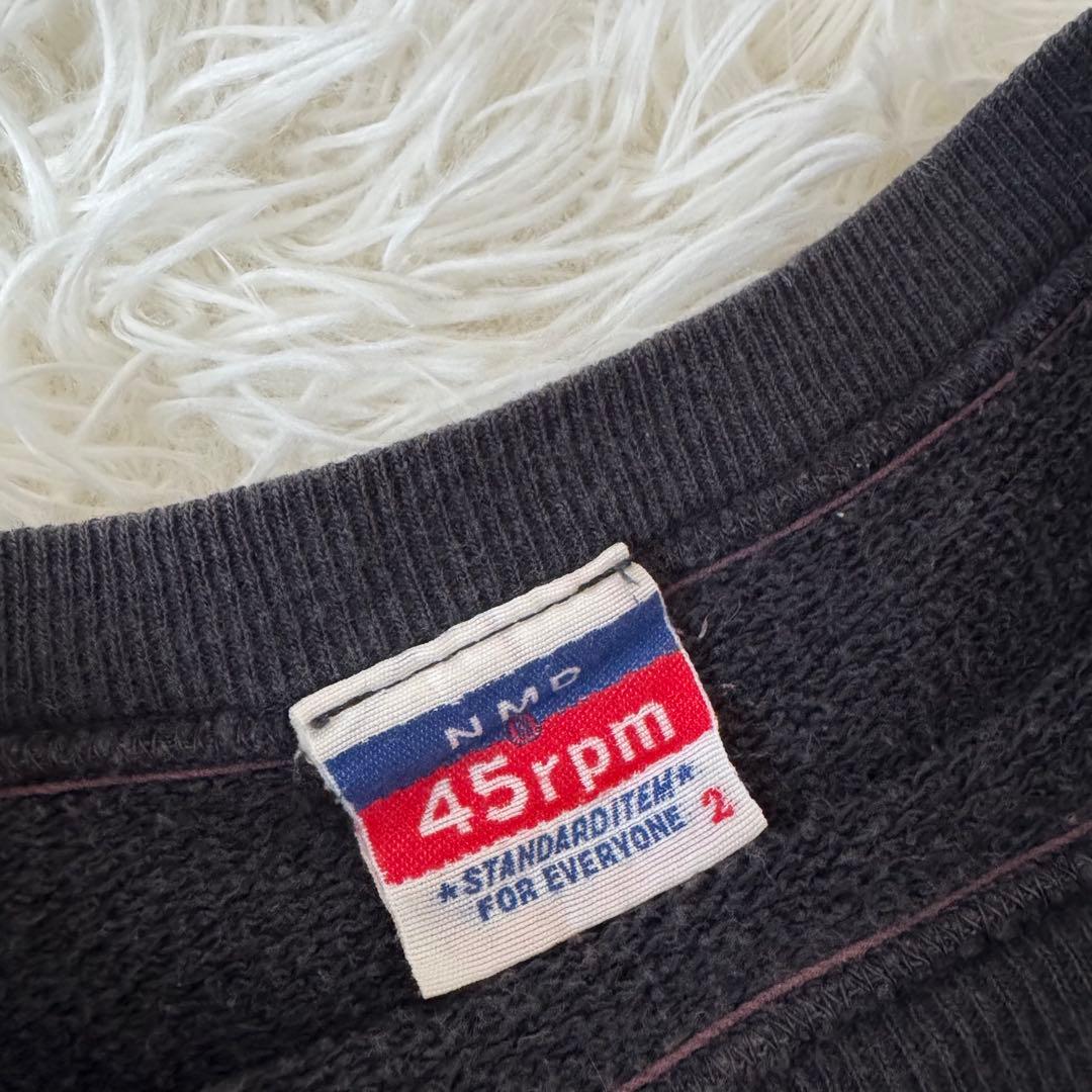 貴重✨45rpm スウェット トレーナー ロゴ 長袖 ヴィンテージ加工 M