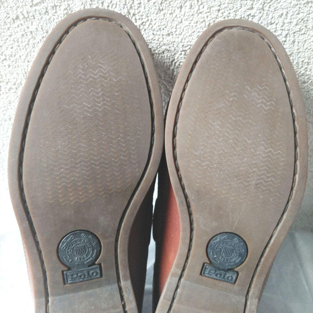 革質良好! ラルフローレン　ポロスポーツ　デッキシューズ　ブラウン　9D