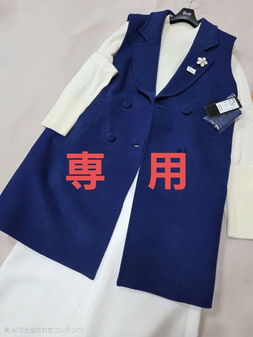 ルネRene　新品 ジレ 93,500円 高級生地　36号(M～L)