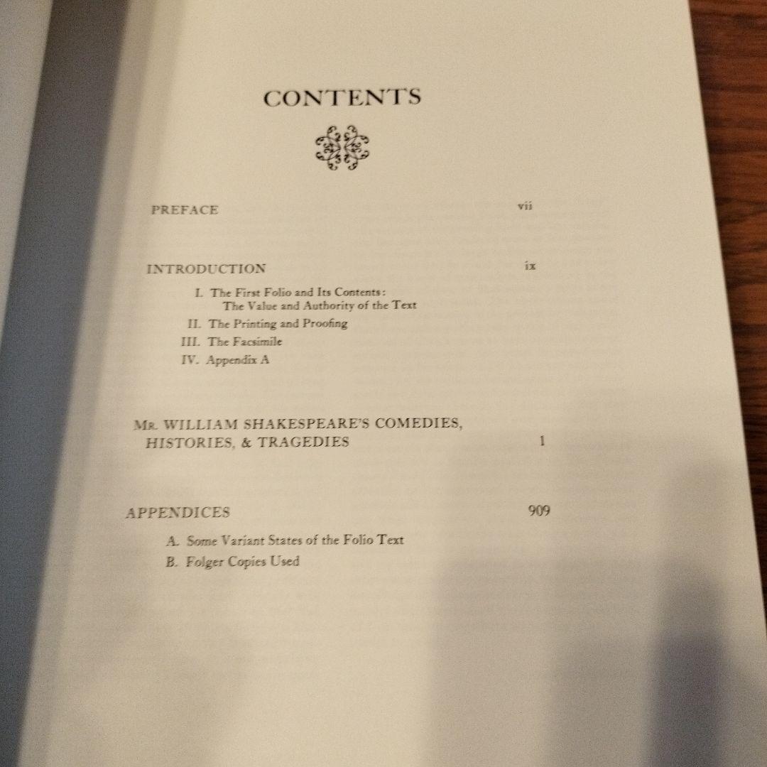 洋書 THE FIRST FOLIO OF SHAKESPEARE