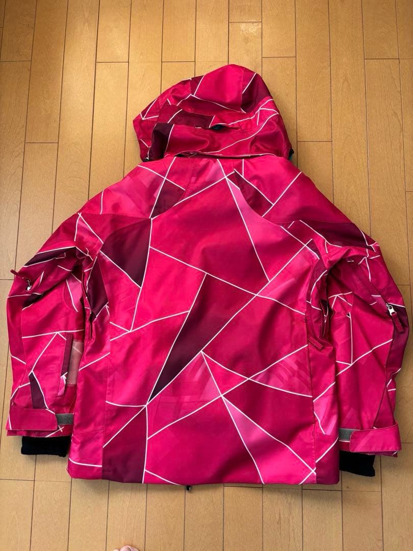 ピンク ジオメトリック スキーウエア