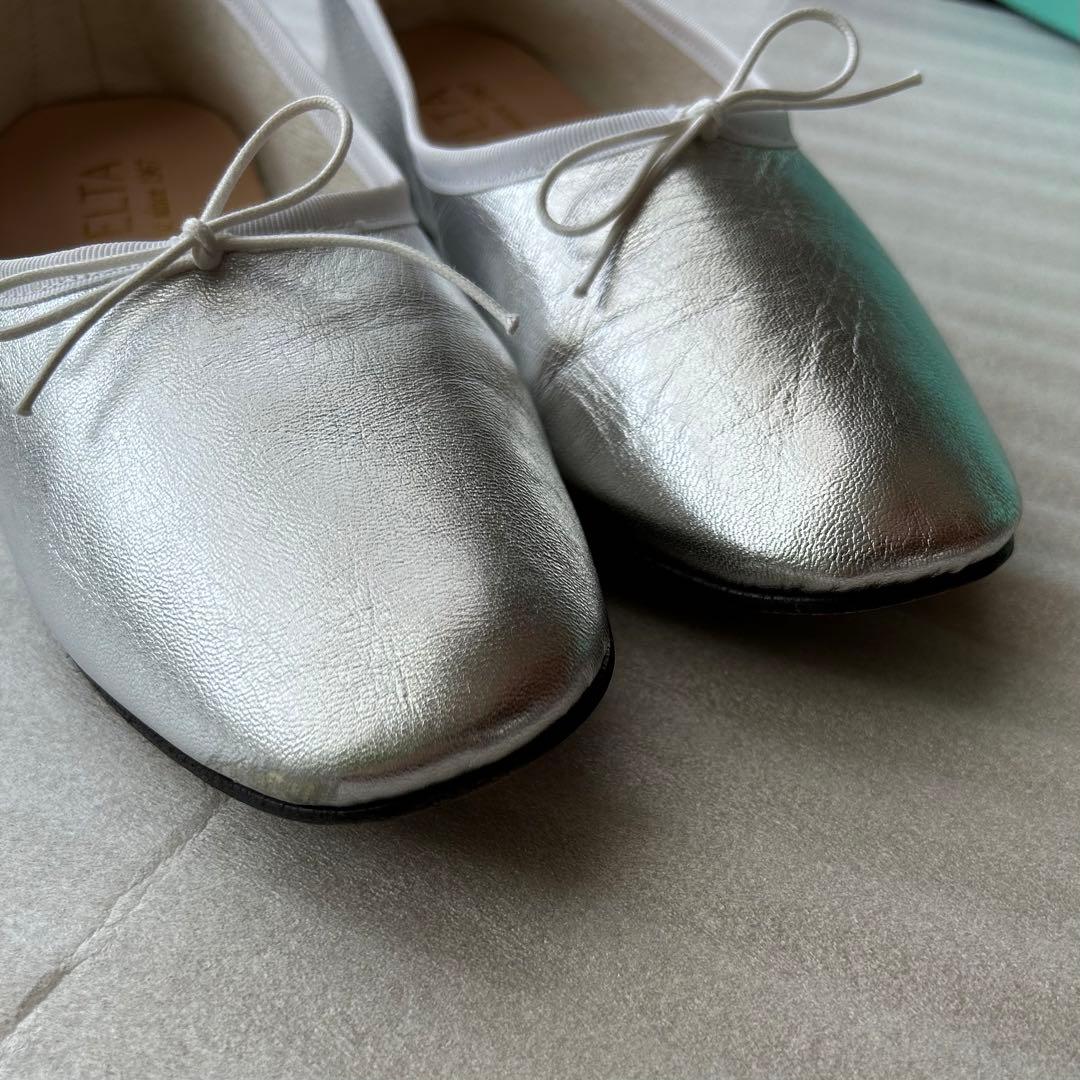 ★美品★ SPLETA OLGA バレエシューズ　シルバー　36