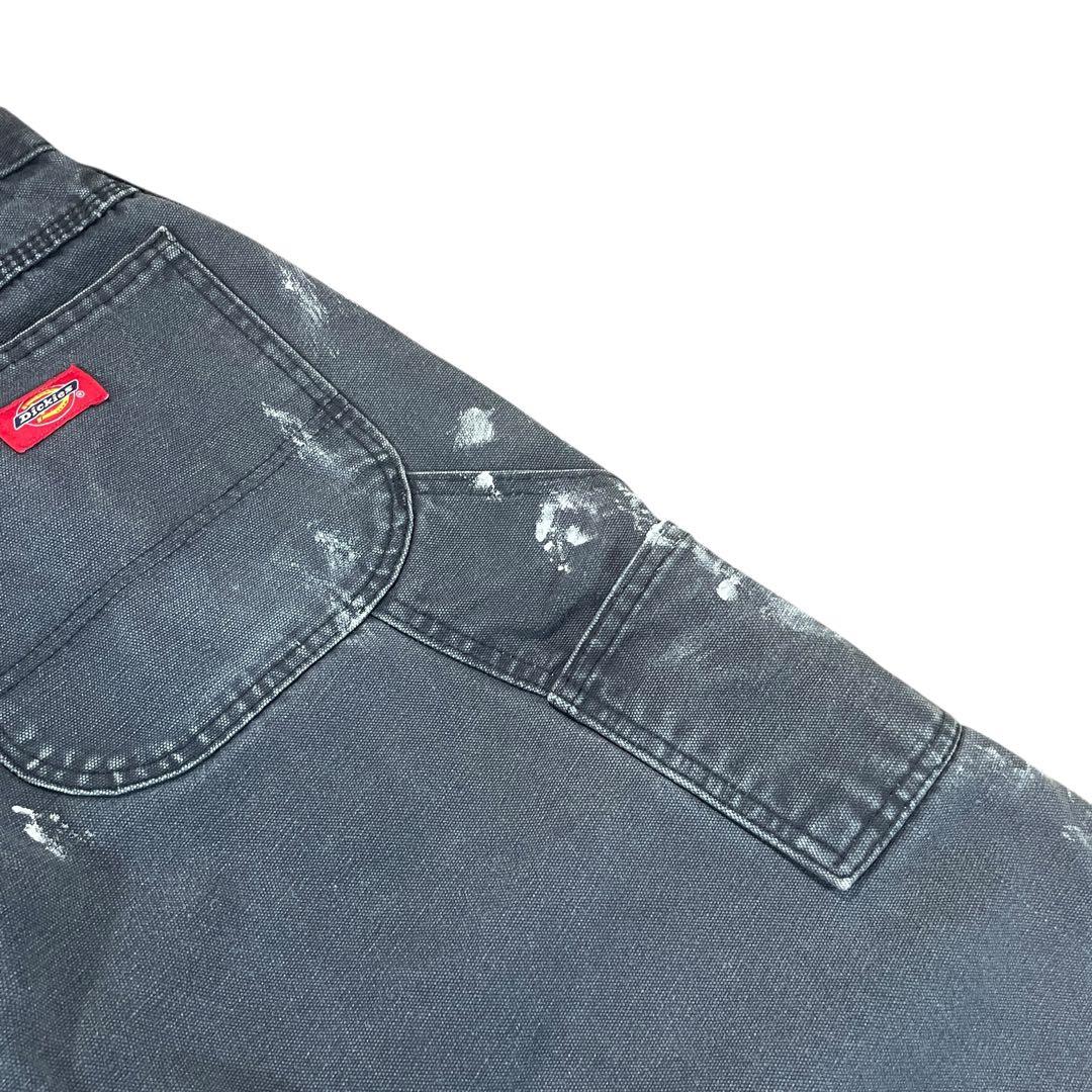 ディッキーズ ペンキ ペインターパンツ フェードブラック ダック地 00s