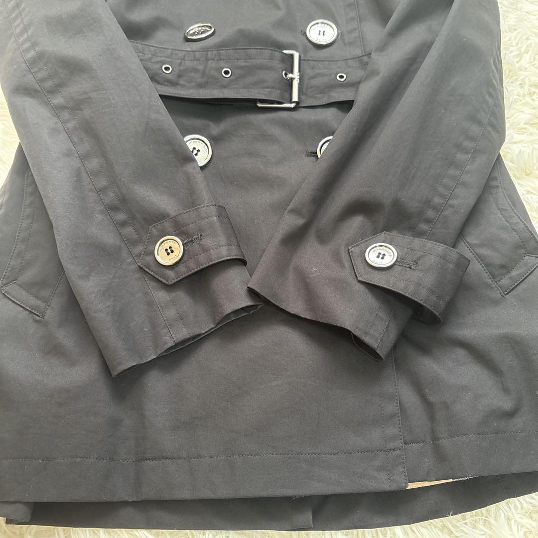 【極美品】バーバリーブリット トレンチコート メガチェック ブラック ベルト