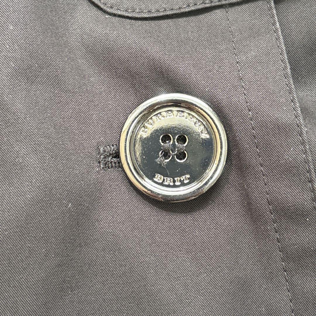 【極美品】バーバリーブリット トレンチコート メガチェック ブラック ベルト