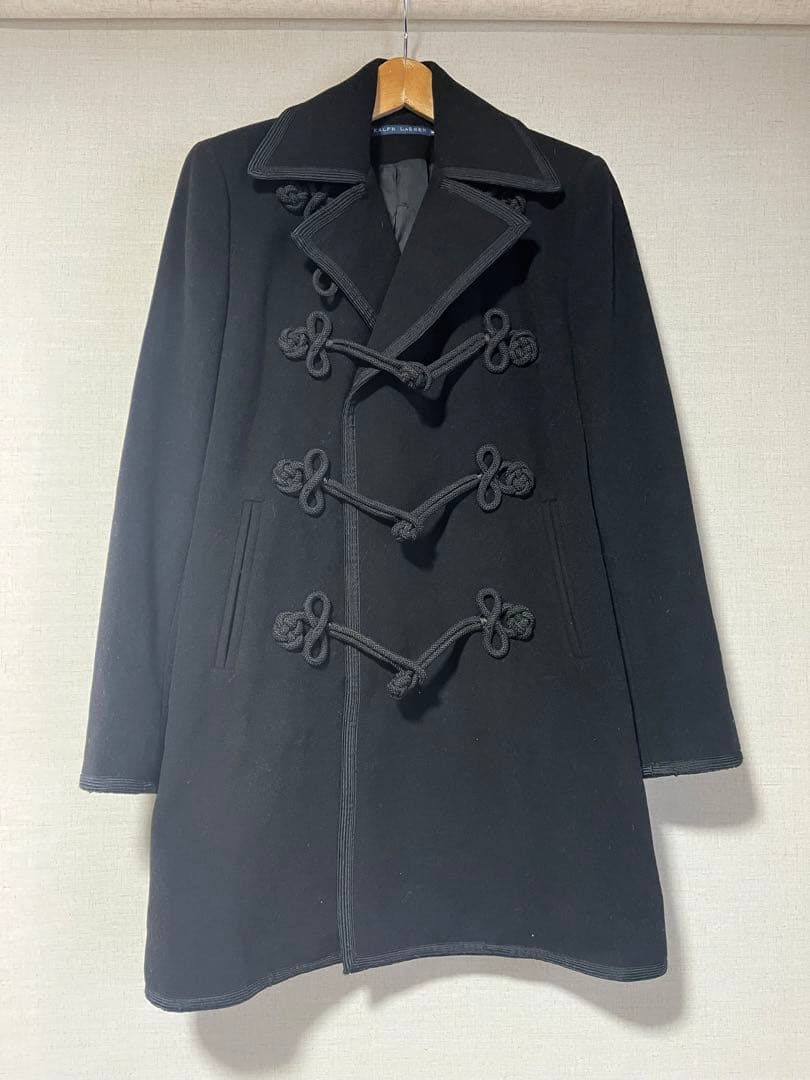 古着 ラルフローレン ウールコート ナポレオンコート ダブルブレスト