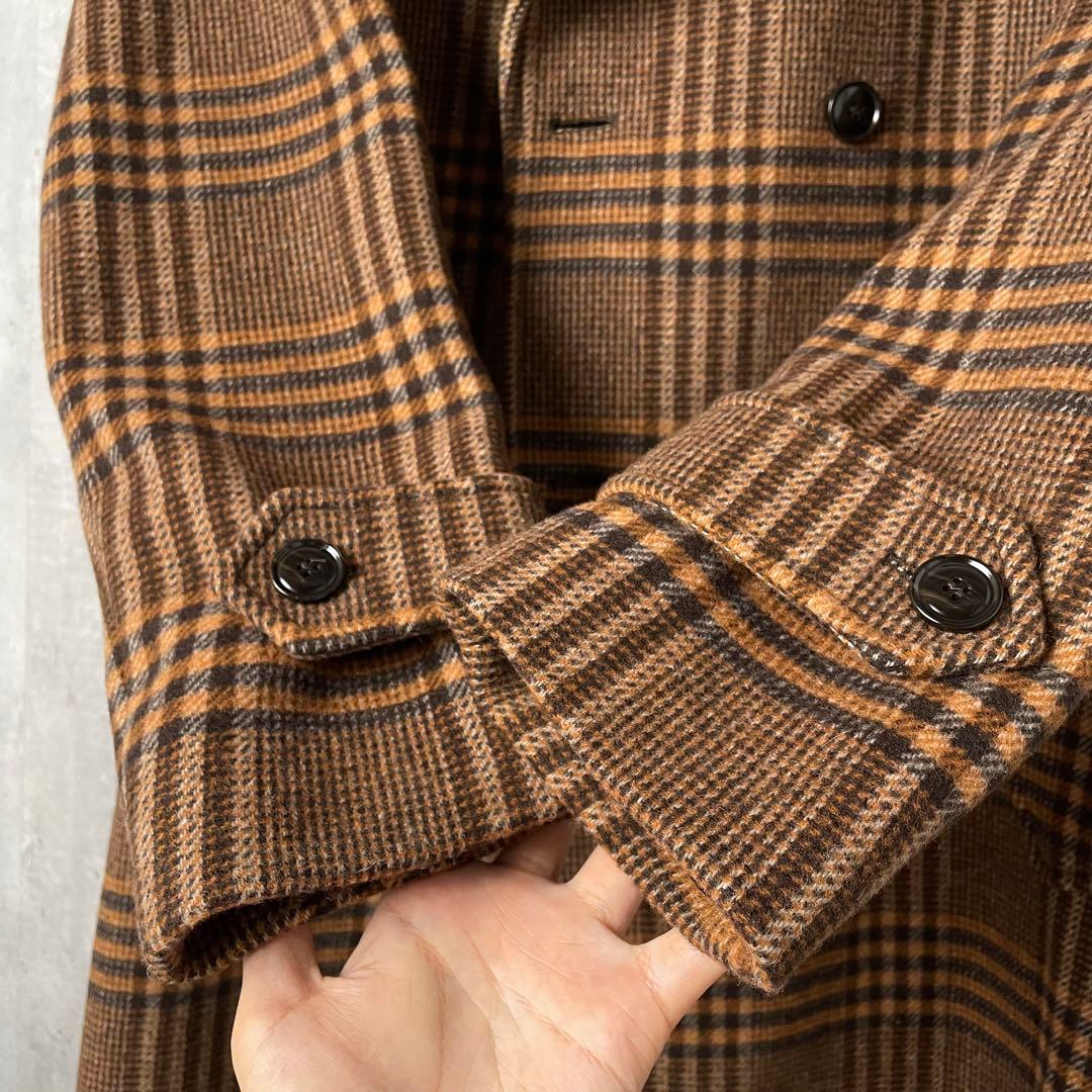 23aw Dries Van Noten ガンクラブチェック ダブルロングコート