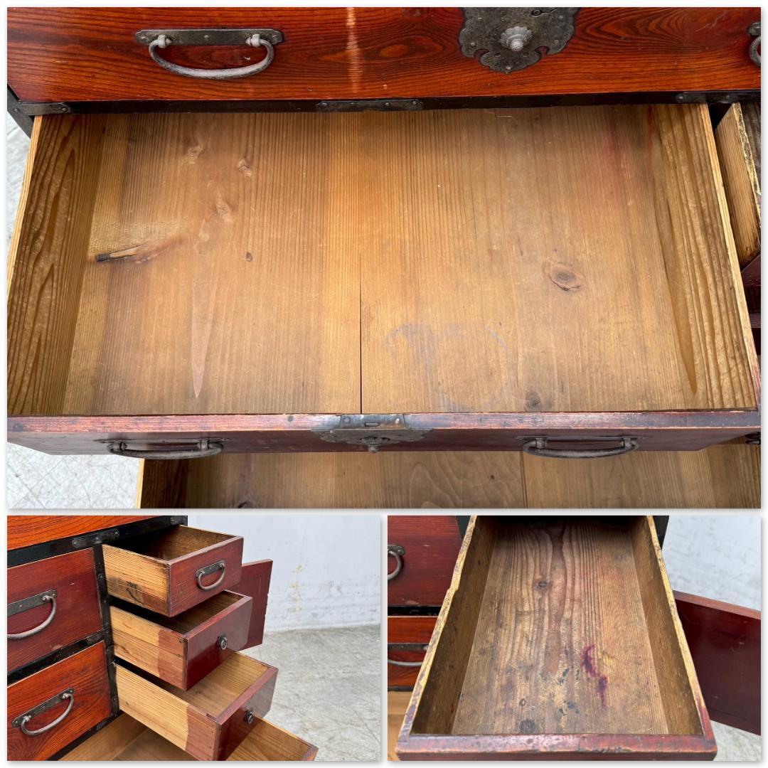 H1364☆時代箪笥 和簞笥 和風キャビネット和家具　アンティーク　昭和レトロ